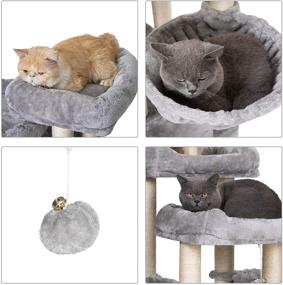 img 2 attached to 🐱 Premium Multi-Level Cat Tree Condo Furniture featuring Sisal-Covered Scratching Posts for Kittens, Cats, and Pets - Hey-Brother