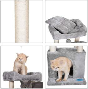 img 1 attached to 🐱 Premium Multi-Level Cat Tree Condo Furniture featuring Sisal-Covered Scratching Posts for Kittens, Cats, and Pets - Hey-Brother