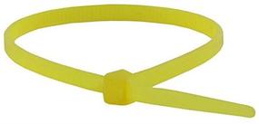 img 1 attached to 🔒 High-Quality Monoprice Cable Tie 8 inch 40LBS, 100pcs/Pack - Vibrant Yellow for Secure Organization