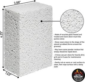 img 2 attached to 🔥 Become a Grill Master with Better Grillin Scrubbin Stone: Ultimate Grill Cleaner for BBQ, Griddle, and Racks