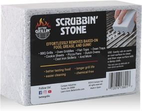 img 4 attached to 🔥 Become a Grill Master with Better Grillin Scrubbin Stone: Ultimate Grill Cleaner for BBQ, Griddle, and Racks