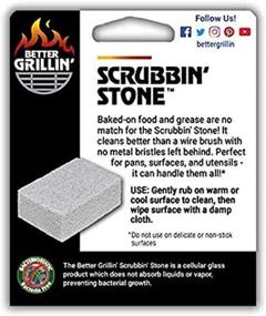 img 3 attached to 🔥 Become a Grill Master with Better Grillin Scrubbin Stone: Ultimate Grill Cleaner for BBQ, Griddle, and Racks