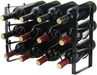 ogrmar 3 tier stackable wine rack: 12-bottle capacity for kitchen, bar, pantry & more! logo