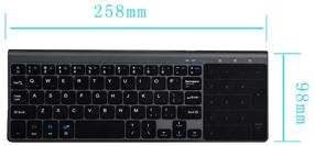 img 2 attached to 📱 Zienstar-2.4Ghz Mini Wireless Keyboard with Touchpad Numeric Keypad Portable- GrayBlack: Ideal for Smart TV, Android TV Box, HTPC, IPTV, XBOX360, PS3, PC, and More