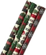 🎁 traditional image arts holiday wrapping paper with convenient cut lines on reverse - pack of 4, 120 sq. ft. total logo