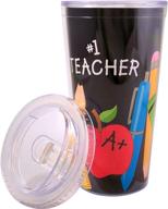 🍎 top-ranked teacher appreciation 20 oz. acrylic travel sippy cup with straw логотип