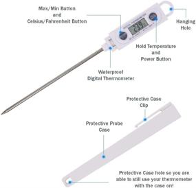 img 3 attached to Водонепроницаемый цифровой термометр Test Probe