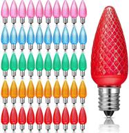 50 pieces c9 christmas light replacement bulb e17 led christmas light replacement bulb outlet faceted christmas bulb led for holiday decoration (red industrial electrical логотип