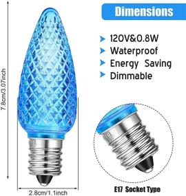 img 2 attached to 50 Pieces C9 Christmas Light Replacement Bulb E17 Led Christmas Light Replacement Bulb Outlet Faceted Christmas Bulb Led For Holiday Decoration (Red Industrial Electrical