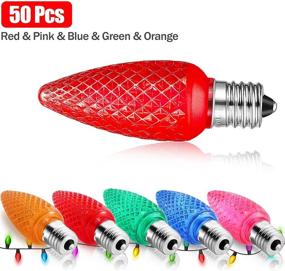 img 3 attached to 50 Pieces C9 Christmas Light Replacement Bulb E17 Led Christmas Light Replacement Bulb Outlet Faceted Christmas Bulb Led For Holiday Decoration (Red Industrial Electrical