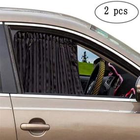 img 4 attached to ZATOOTO солнцезащитные козырьки на окна автомобиля - магнитная боковая передняя черная 2 шт. автомобильные чехлы солнцезащитные шторки предотвращают блики и защитный экран от УФ-лучей для ребенка аксессуары для кемпинга