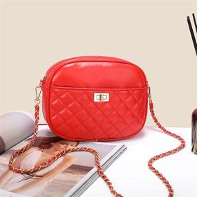 img 3 attached to 👜 Women's Leather Crossbody Bag: Stylish Handbag and Wallet Combo