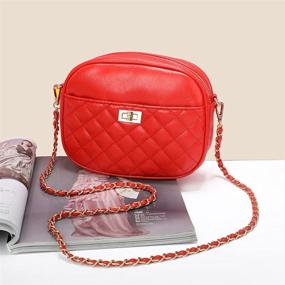 img 2 attached to 👜 Women's Leather Crossbody Bag: Stylish Handbag and Wallet Combo