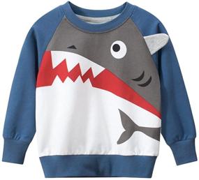 img 3 attached to 👚 DEEKEY Little Boys Long Sleeve Tee Shirts and Jogger Pants 2 Piece Playwear Set Kids Clothes Sweatshirt