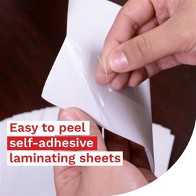 img 1 attached to 📦 XFasten Self-Adhesive Laminating Sheets, 6x9 Inches, Pack of 100, 4.76 mil - Archival Safe and Yellowing Resistant Heavyweight Self Laminating Sheets