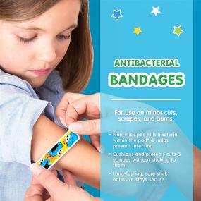 img 2 attached to 🎁 Sesame Street Kids Bandages - 100 Count: Ideal for Birthdays, Party Favors, Stickers, Stocking Stuffers, or White Elephant Gifts - Antibacterial Adhesive Bandages for Minor Cuts, Scrapes, and Burns