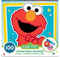 🎁 sesame street kids bandages - 100 count: ideal for birthdays, party favors, stickers, stocking stuffers, or white elephant gifts - antibacterial adhesive bandages for minor cuts, scrapes, and burns логотип