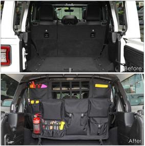 img 1 attached to 🚗 RT-TCZ Jeep Trunk Storage Bag: Multi-Pocket Organizer for JK JKU JL JLU Sahara Sport Rubicon