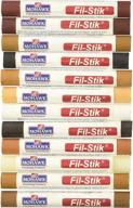 🪑 mohawk fill stick furniture cabinet touch up putty wax filler - multi kit 12 pack m230-1250, 4 inch stick logo