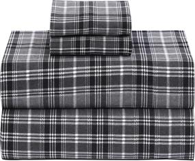 img 4 attached to Ruvanti Cotton Piece Flannel Sheets Bedding