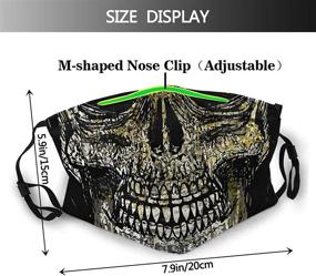 img 3 attached to 🧣 Dustproof Breathable Windproof Scarf Balaclava - Cool Skull Face Mask for Men, Women, and Adults, Reusable and Washable