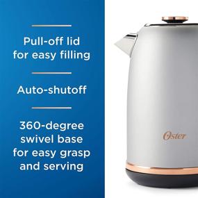 img 2 attached to 🌹 Oster 2097736 Electric Kettle Metropolitan Collection: Stylish Rose Gold Accents for Effortless Elegance