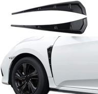 abs car fender side vents decorative stickers – enhance air flow intake hole grille spoiler – automotive exterior accessories logo