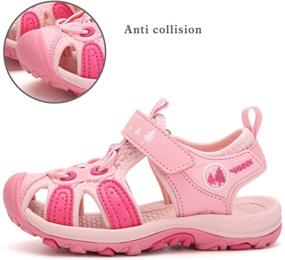 img 2 attached to 👟 Breathable Lightweight Closed Toe Sandals for Girls' Outdoor Activities