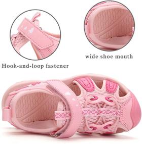 img 1 attached to 👟 Breathable Lightweight Closed Toe Sandals for Girls' Outdoor Activities