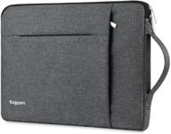 kogzzen 15-16 inch laptop sleeve - waterproof, shockproof case for macbook pro, surface, chromebook, dell, hp, lenovo, asus, acer, samsung - gray logo