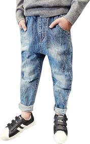 img 4 attached to Umeyda Ripped Distressed Toddler Boys' Jeans for Jogging