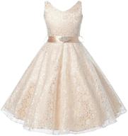 🏼 sleeveless champagne flower girl dress for wedding - betusline girls' clothing logo