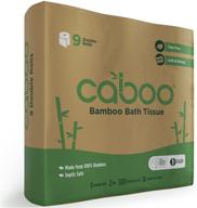 🌎 earth-friendly caboo bamboo toilet paper - plastic-free, septic-safe, biodegradable bath tissue with soft 2-ply sheets (300 sheets per roll, 9 double rolls) logo
