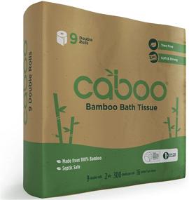 img 4 attached to 🌎 Earth-Friendly Caboo Bamboo Toilet Paper - Plastic-Free, Septic-Safe, Biodegradable Bath Tissue with Soft 2-Ply Sheets (300 Sheets Per Roll, 9 Double Rolls)