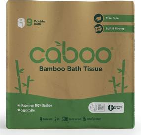 img 2 attached to 🌎 Earth-Friendly Caboo Bamboo Toilet Paper - Plastic-Free, Septic-Safe, Biodegradable Bath Tissue with Soft 2-Ply Sheets (300 Sheets Per Roll, 9 Double Rolls)