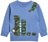 🦖 dinosaur sweatshirts: boys' crewneck sleeve pullovers - trendy clothing logo