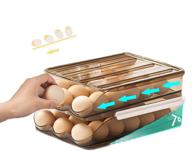 bobby lis automatic rolling egg box: convenient slide design for effortless egg retrieval | multi-layer egg storage container for refrigerator (2-layer) логотип