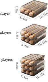 img 1 attached to Bobby Lis Automatic Rolling Egg Box: Convenient Slide Design for Effortless Egg Retrieval | Multi-Layer Egg Storage Container for Refrigerator (2-layer)