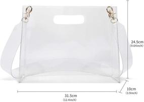 img 3 attached to Tiwougel Crossbody Transparent Waterproof Handbag Medium Women's Handbags & Wallets for Crossbody Bags