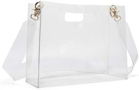 img 1 attached to Tiwougel Crossbody Transparent Waterproof Handbag Medium Women's Handbags & Wallets for Crossbody Bags