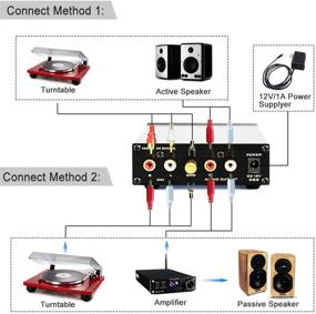 img 3 attached to FX AUDIO MM Phono Preamp Turntable Preamplifier RIAA Amplified Line Output Mini Stereo Audio Hi-Fi Phonograph Preamp With Ground For Vinyl Record Players Low Noise Operation(With Power Supply)