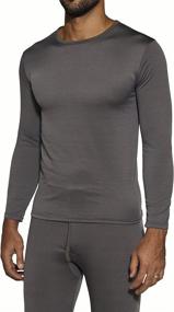 img 1 attached to 🔥 Stay Warm and Cozy: 2-Piece Men's Thermal Set - Long Sleeve Top & Bottom Fleece Lined Long Johns