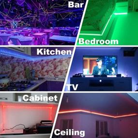 img 2 attached to 🎨 RGB Color Changing Flexible LED Strip Lights - Battery Powered with RF Controller - 5V USB LED Light Strip - RGB Battery Operated LED Lights - 5050 2M/6.56ft 60LEDs