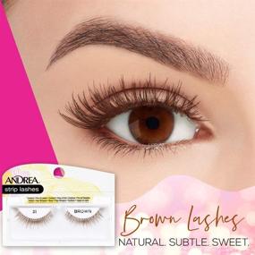 img 3 attached to 😍 Andrea Style 21 False Eyelashes, Brown, Pack of 4 pairs