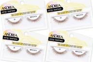 😍 andrea style 21 false eyelashes, brown, pack of 4 pairs logo