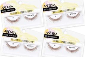 img 4 attached to 😍 Andrea Style 21 False Eyelashes, Brown, Pack of 4 pairs