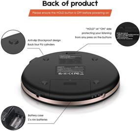 img 1 attached to 🎧 Compact Disc Player with LCD Display and Anti-Skip Protection - CCHKFEI Portable CD Player with Earphone and Power Adapter