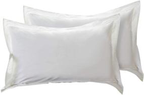 img 4 attached to Cotton Metrics White Standard Pillow Shams Set of 2 - 600TC 100% Organic Cotton with 2 Inch Flange for Decorative Look