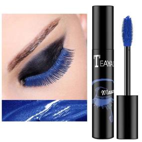 img 4 attached to 💙 Eyret Waterproof Colorful Mascara Blue | Smudgeproof Fast Dry, Curling Lengthening Thick Eyelashes Paste Beauty Makeup for Women and Girls (6#)