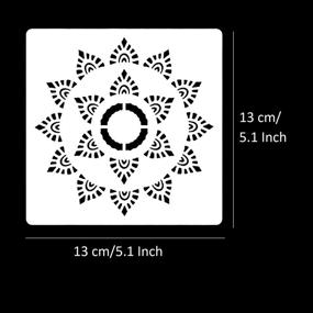 img 2 attached to 48 Pcs 5.1 Inch Mandala Drawing Templates: Versatile Stencils for DIY Art Projects on Rock, Wood, Fabic, Glass, Metal, and Walls